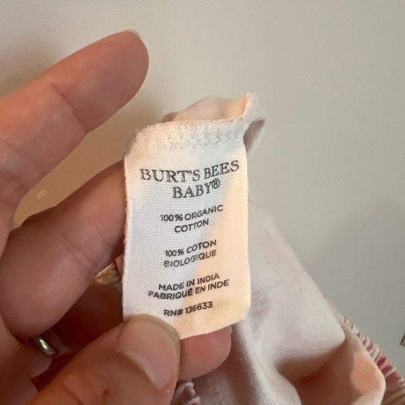 Burt's Bees Baby Goose Duck Print Pink and Cream Sleep Gown 0-6 Months - Picture 6 of 7